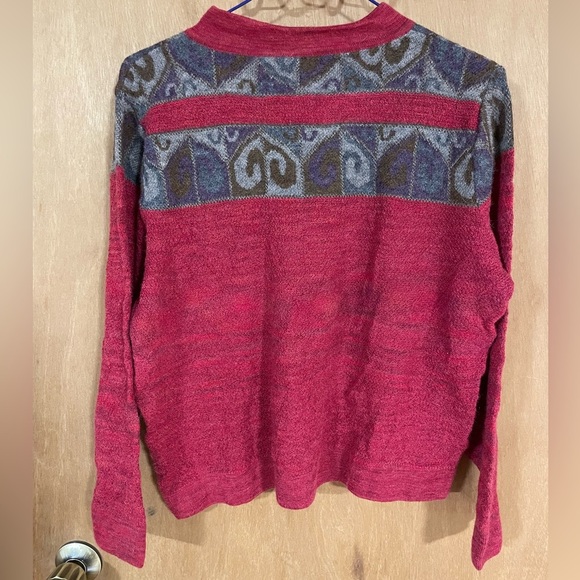 SOL- baby alpaca wool vintage v neck - Picture 2 of 4